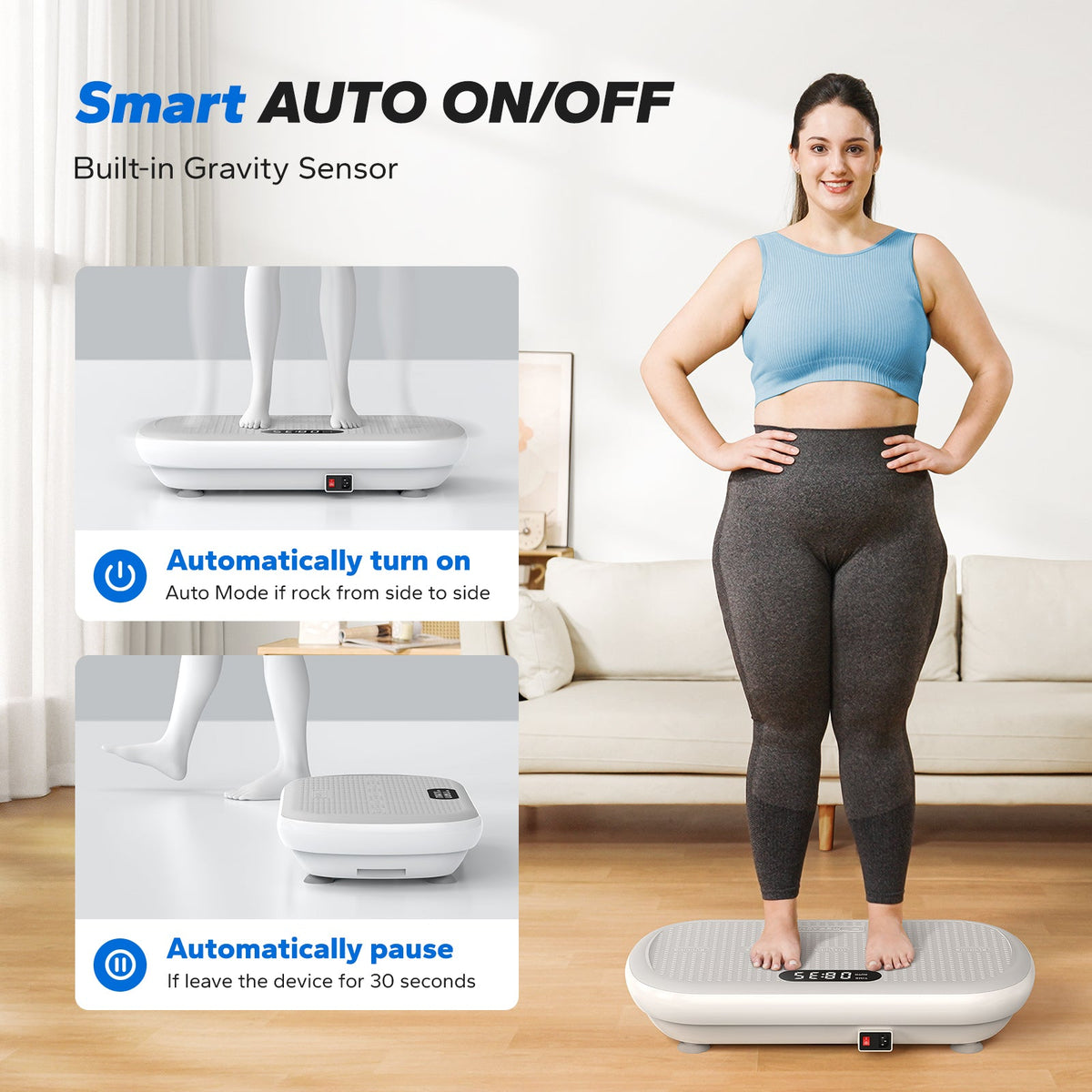 CV40 Curved 440 lbs High-Power Vibration Plate for Weight Loss