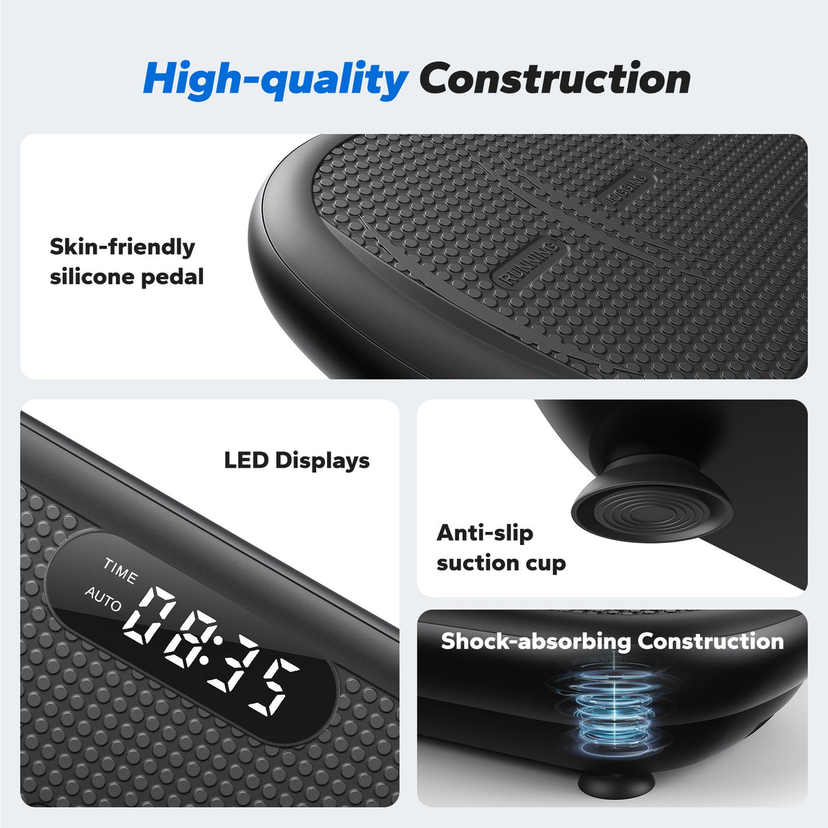 CV40 Curved 440 lbs High-Power Vibration Plate for Weight Loss