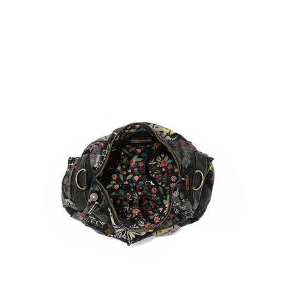BANDOLERA MENSAJERA DE TELA VAQUERA GRIS
